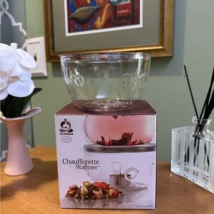 Teavana Clear Glass Chauffrette Warmer - Tea Warmer / NIB